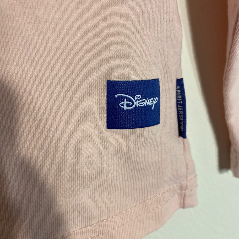 DISNEY Kids Princess Spirit Jersey Pullover L(11/12) Pink Sparkly Puff Print - Picture 5 of 11